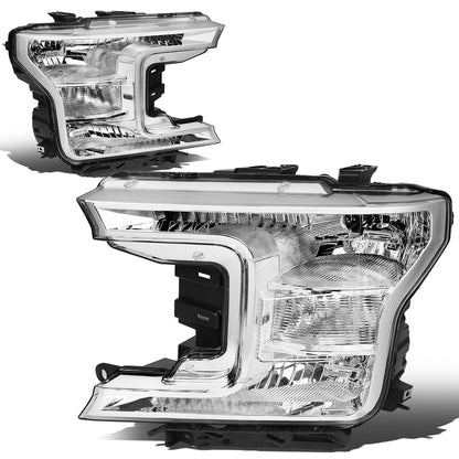 FAROS 18-19 FORD F-150 - FITS MODELS W/ HALOGEN HEADLIGHTS ONLY - H11 LOW BEAM / 9005 HIGH BEAM / 7444NA TURN SIGNAL - CHROME HOUSING / CLEAR CORNER