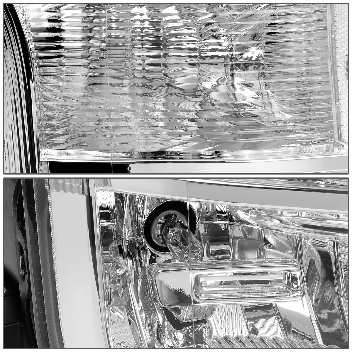 FAROS 18-19 FORD F-150 - FITS MODELS W/ HALOGEN HEADLIGHTS ONLY - H11 LOW BEAM / 9005 HIGH BEAM / 7444NA TURN SIGNAL - CHROME HOUSING / CLEAR CORNER