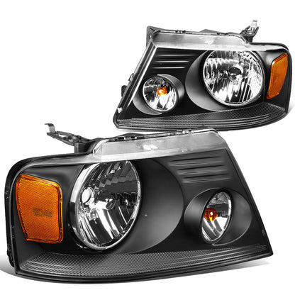 FAROS 04-08 FORD F-150 / 06-08 LINCOLN MARK LT 2/4-DR - 9007 LOW BEAM / HIGH BEAM / 3157A TURN SIGNAL - BLACK HOUSING / AMBER CORNER