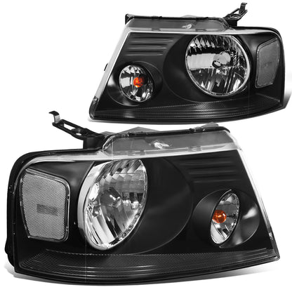 FAROS 04-08 FORD F-150 / 06-08 LINCOLN MARK LT 2/4-DR - 9007 LOW BEAM / HIGH BEAM / 3157A TURN SIGNAL - BLACK HOUSING / CLEAR CORNER