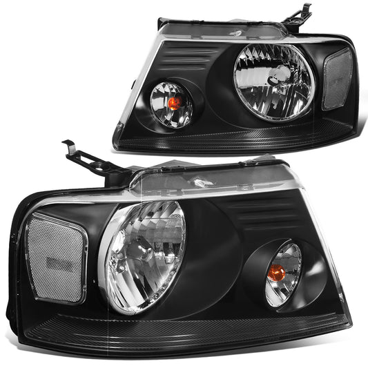 FAROS 04-08 FORD F-150 / 06-08 LINCOLN MARK LT 2/4-DR - 9007 LOW BEAM / HIGH BEAM / 3157A TURN SIGNAL - BLACK HOUSING / CLEAR CORNER