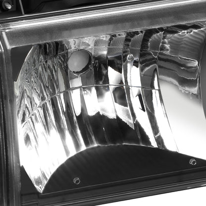 FAROS 87-91 FORD BRONCO, F-150, F-250, F-350 - 9004 HIGH / LOW BEAM / 1157A TURN SIGNAL - BLACK HOUSING / CLEAR CORNER