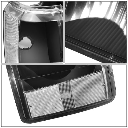 FAROS 87-91 FORD BRONCO, F-150, F-250, F-350 - 9004 HIGH / LOW BEAM / 1157A TURN SIGNAL - BLACK HOUSING / CLEAR CORNER