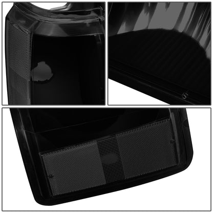 FAROS 87-91 FORD BRONCO, F-150, F-250, F-350 - 9004 HIGH / LOW BEAM / 1157A TURN SIGNAL - BLACK HOUSING / SMOKE LENS / CLEAR CORNER