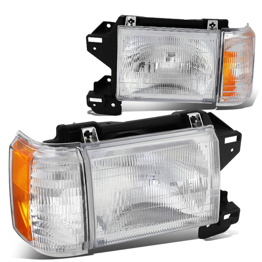 FAROS 87-91 FORD BRONCO, F-150, F-250, F-350 - 9004 HIGH / LOW BEAM / 1157A TURN SIGNAL - CHROME HOUSING