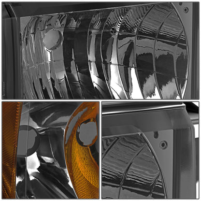 FAROS 87-91 FORD BRONCO, F-150, F-250, F-350 - 9004 HIGH / LOW BEAM / 1157A TURN SIGNAL - SMOKE HOUSING / AMBER CORNER