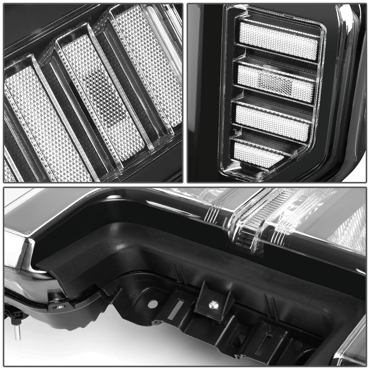 FAROS 17-19 FORD F-250, F-350, F-450, F-550 SUPER DUTY - FITS MODELS W/ HALOGEN HEADLIGHTS ONLY - H13 LOW BEAM / H13 HIGH BEAM - BLACK HOUSING / CLEAR CORNER