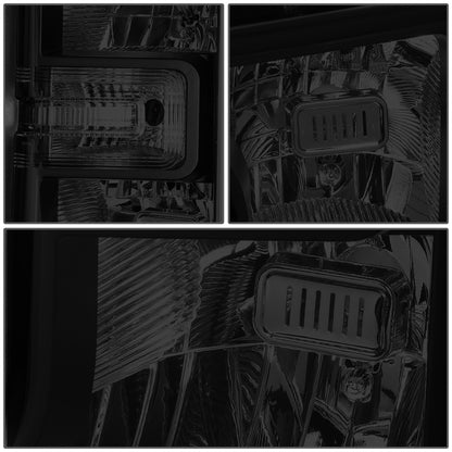 FAROS 17-19 FORD F-250, F-350, F-450, F-550 SUPER DUTY - FITS MODELS W/ HALOGEN HEADLIGHTS ONLY - H13 LOW BEAM / H13 HIGH BEAM - BLACK HOUSING / SMOKE LENS / CLEAR CORNER