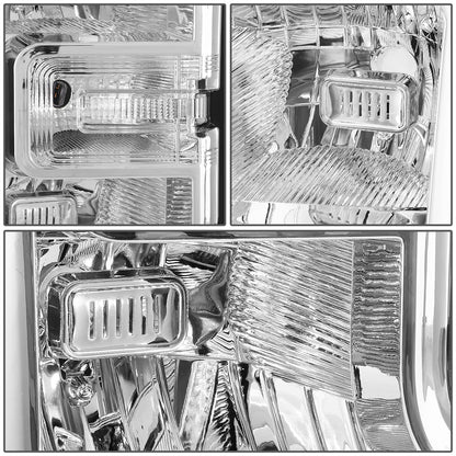 FAROS 17-19 FORD F-250, F-350, F-450, F-550 SUPER DUTY - FITS MODELS W/ HALOGEN HEADLIGHTS ONLY - H13 LOW BEAM / H13 HIGH BEAM - CHROME HOUSING / CLEAR CORNER