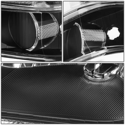 FAROS 99-04 FORD SUPER DUTY F-250, F-350, F-450, F-550 2/4-DR - 4PC - 9007 LOW BEAM / HIGH BEAM / 3157A TURN SIGNAL - BLACK HOUSING / CLEAR CORNER