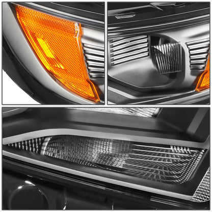 FAROS 15-18 FORD EDGE - FITS MODELS W/ HALOGEN HEADLIGHTS - PROJECTOR LOW BEAM - 9005 HIGH / H7 LOW BEAM - BLACK HOUSING / AMBER CORNER