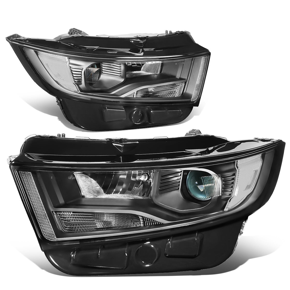 FAROS 15-18 FORD EDGE - FITS MODELS W/ HALOGEN HEADLIGHTS - PROJECTOR LOW BEAM - 9005 HIGH / H7 LOW BEAM - BLACK HOUSING / CLEAR CORNER