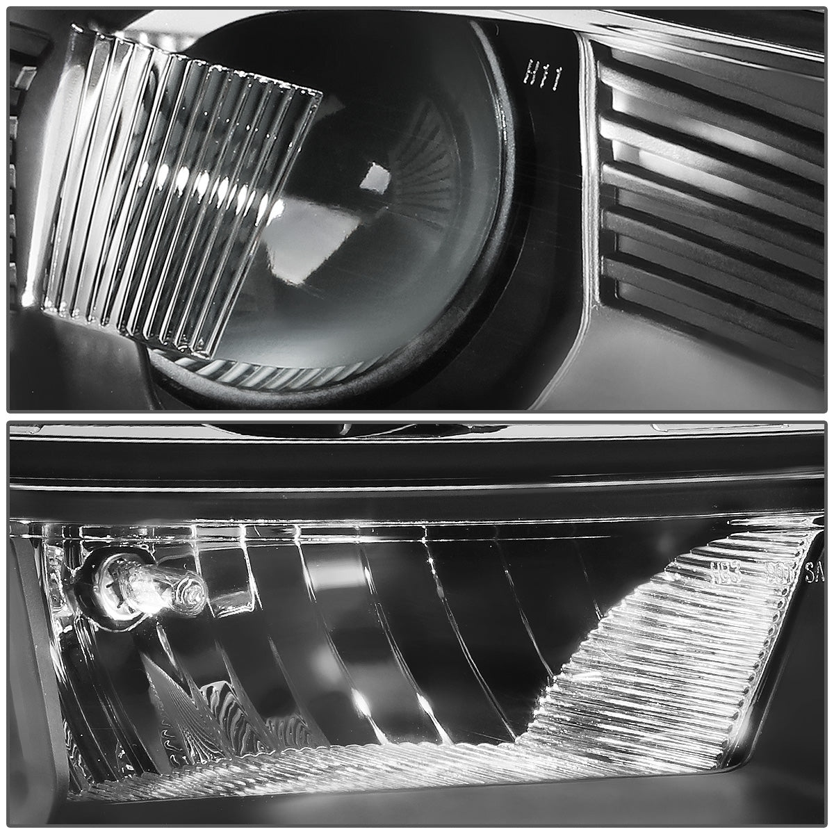 FAROS 15-18 FORD EDGE - FITS MODELS W/ HALOGEN HEADLIGHTS - PROJECTOR LOW BEAM - 9005 HIGH / H7 LOW BEAM - BLACK HOUSING / CLEAR CORNER