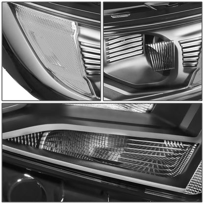 FAROS 15-18 FORD EDGE - FITS MODELS W/ HALOGEN HEADLIGHTS - PROJECTOR LOW BEAM - 9005 HIGH / H7 LOW BEAM - BLACK HOUSING / CLEAR CORNER