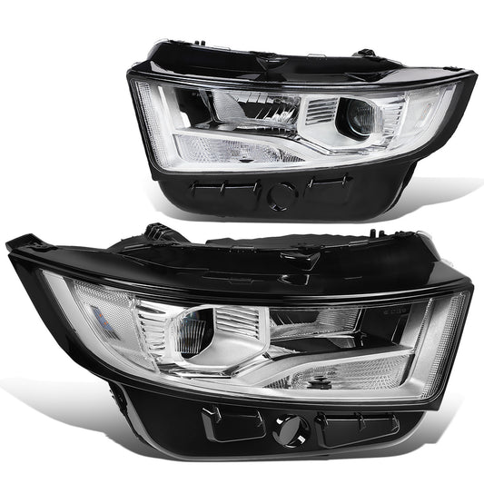 FAROS 15-18 FORD EDGE - FITS MODELS W/ HALOGEN HEADLIGHTS - PROJECTOR LOW BEAM - 9005 HIGH / H7 LOW BEAM - CHROME HOUSING / CLEAR CORNER
