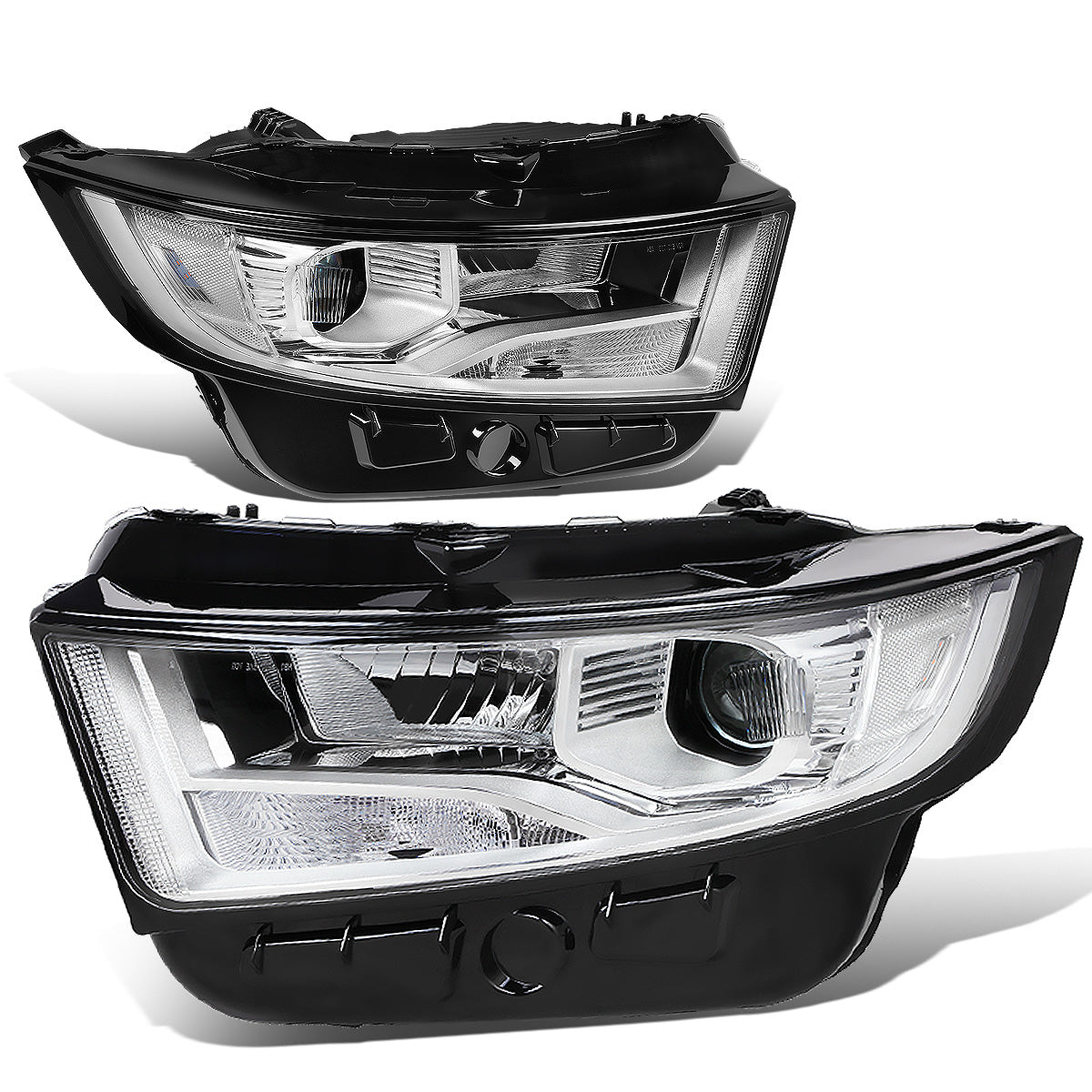 FAROS 15-18 FORD EDGE - FITS MODELS W/ HALOGEN HEADLIGHTS - PROJECTOR LOW BEAM - 9005 HIGH / H7 LOW BEAM - CHROME HOUSING / CLEAR CORNER