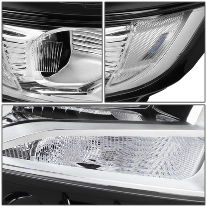 FAROS 15-18 FORD EDGE - FITS MODELS W/ HALOGEN HEADLIGHTS - PROJECTOR LOW BEAM - 9005 HIGH / H7 LOW BEAM - CHROME HOUSING / CLEAR CORNER