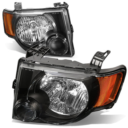 FAROS 08-12 FORD ESCAPE 4-DOOR - H13 LOW BEAM / HIGH BEAM - BLACK HOUSING / AMBER CORNER