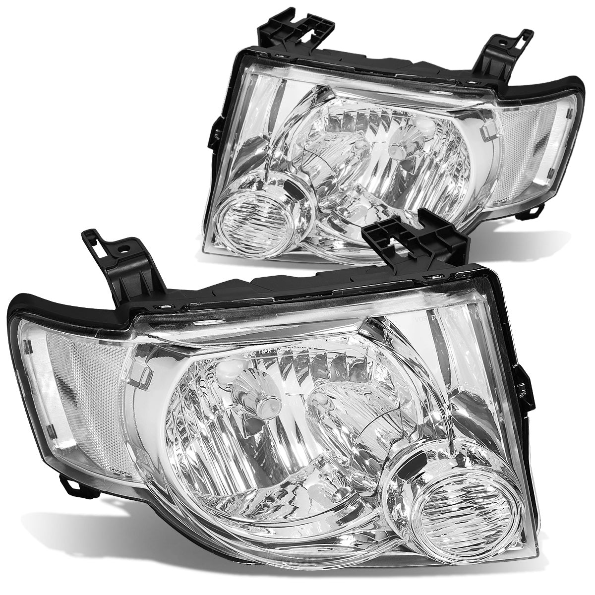 FAROS 08-12 FORD ESCAPE 4-DOOR - H13 LOW BEAM / HIGH BEAM - CHROME HOUSING / CLEAR CORNER