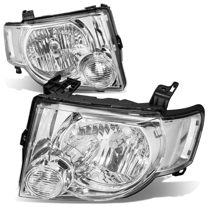 FAROS 08-12 FORD ESCAPE 4-DOOR - H13 LOW BEAM / HIGH BEAM - CHROME HOUSING / CLEAR CORNER