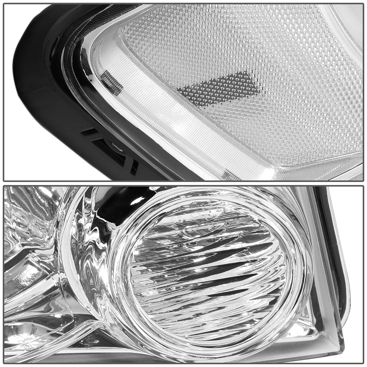 FAROS 08-12 FORD ESCAPE 4-DOOR - H13 LOW BEAM / HIGH BEAM - CHROME HOUSING / CLEAR CORNER
