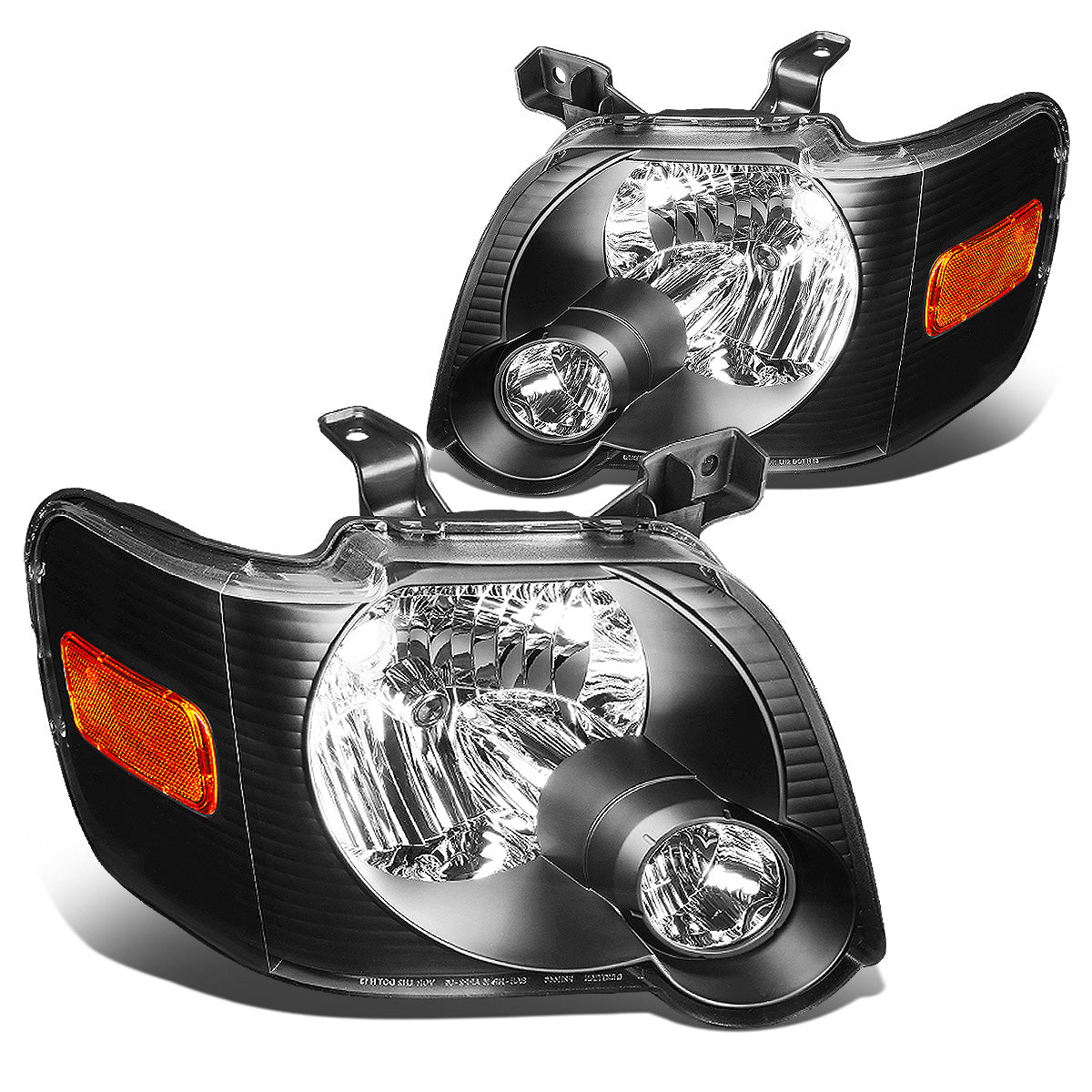 FAROS 06-10 FORD EXPLORER / 07-10 EXPLORER SPORT TRAC 4-DOOR - H13 LOW BEAM / HIGH BEAM - BLACK HOUSING / AMBER CORNER