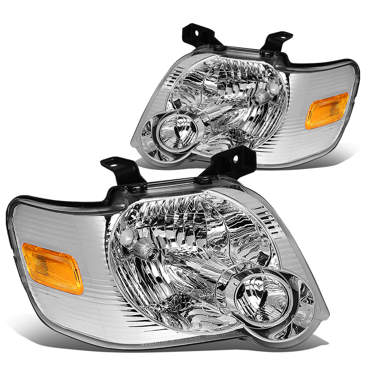 FAROS 06-10 FORD EXPLORER / 07-10 EXPLORER SPORT TRAC 4-DOOR - H13 LOW BEAM / HIGH BEAM - CHROME HOUSING / AMBER CORNER
