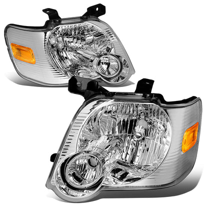 FAROS 06-10 FORD EXPLORER / 07-10 EXPLORER SPORT TRAC 4-DOOR - H13 LOW BEAM / HIGH BEAM - CHROME HOUSING / AMBER CORNER