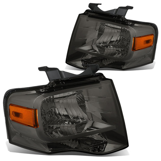 FAROS 07-14 FORD EXPEDITION 4-DOOR - H13 LOW BEAM / HIGH BEAM - SMOKE HOUSING / AMBER CORNER