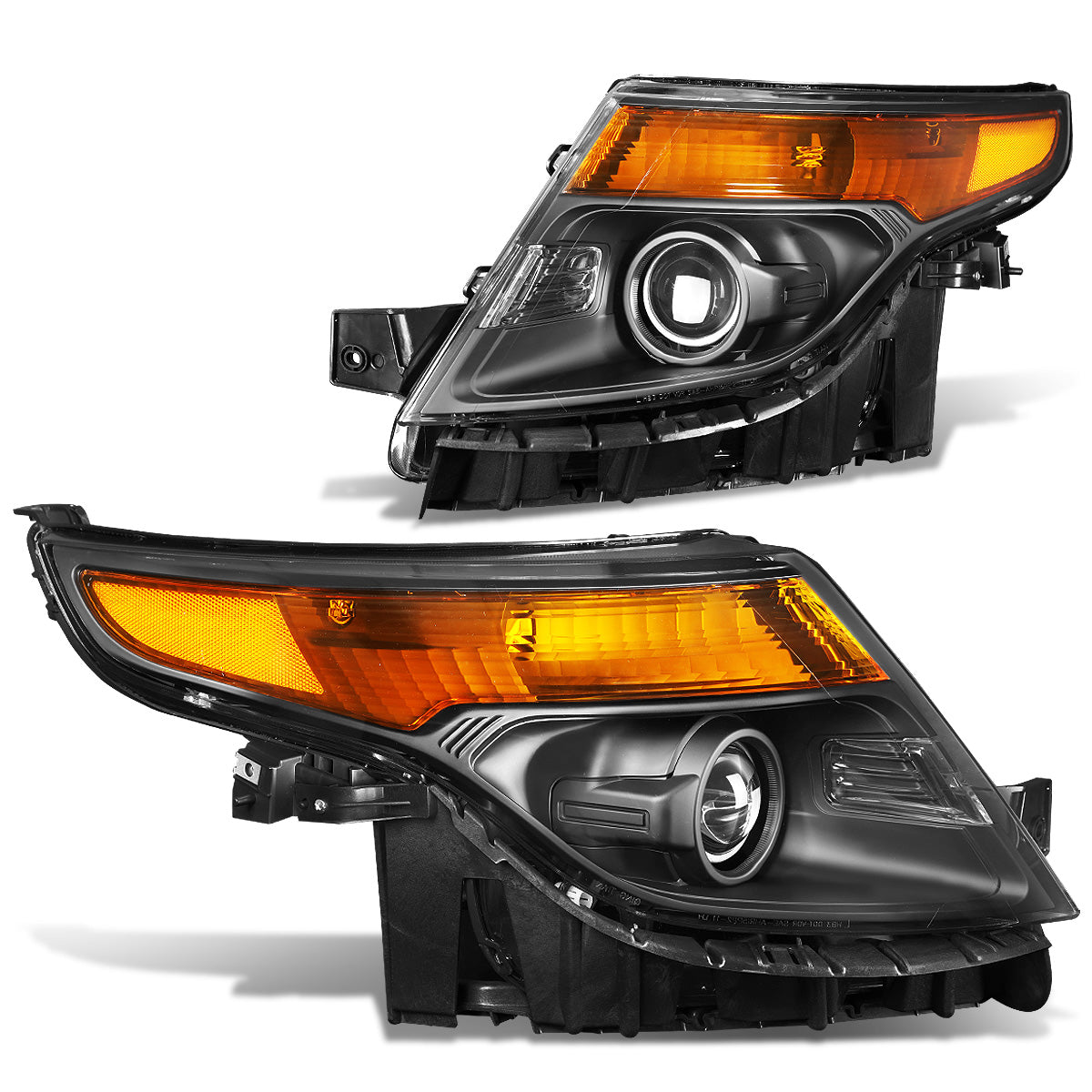 FAROS 11-15 FORD EXPLORER 4-DOOR - PROJECTOR - H7 LOW BEAM / HIGH BEAM - BLACK HOUSING / AMBER CORNER