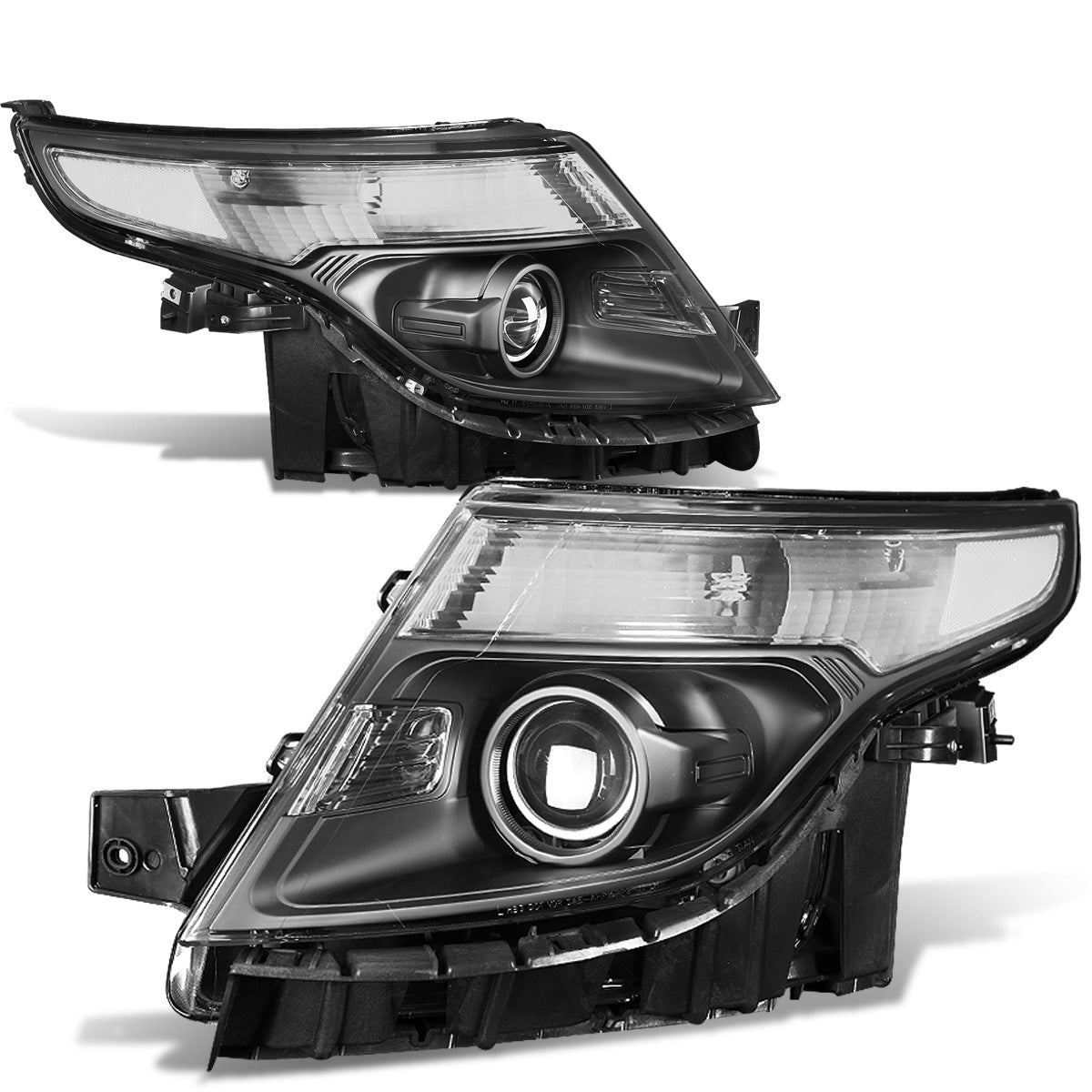 FAROS 11-15 FORD EXPLORER 4-DOOR - PROJECTOR - H7 LOW BEAM / HIGH BEAM - BLACK HOUSING / CLEAR CORNER