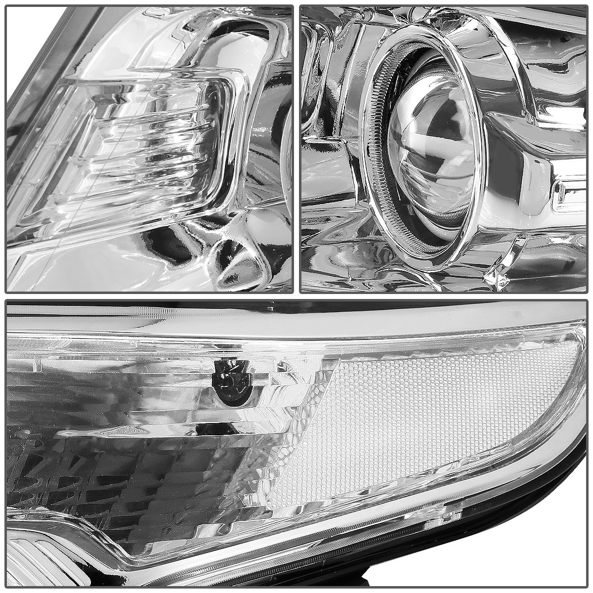 FAROS 11-15 FORD EXPLORER 4-DOOR - PROJECTOR - H7 LOW BEAM / HIGH BEAM - CHROME HOUSING / CLEAR CORNER