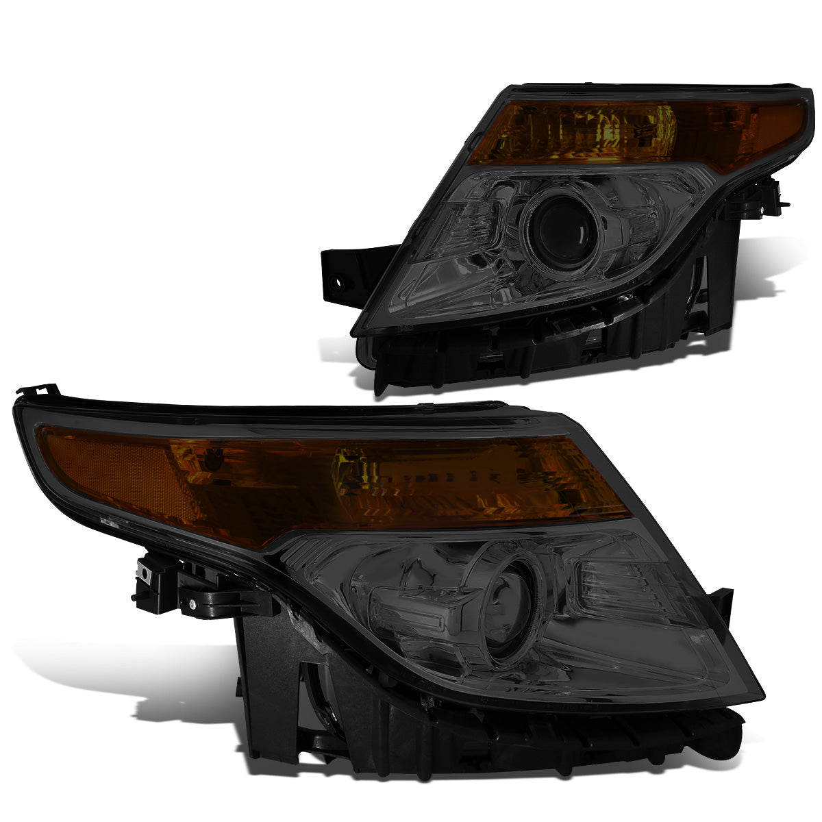 FAROS 11-15 FORD EXPLORER 4-DOOR - PROJECTOR - H7 LOW BEAM / HIGH BEAM - SMOKE HOUSING / AMBER CORNER