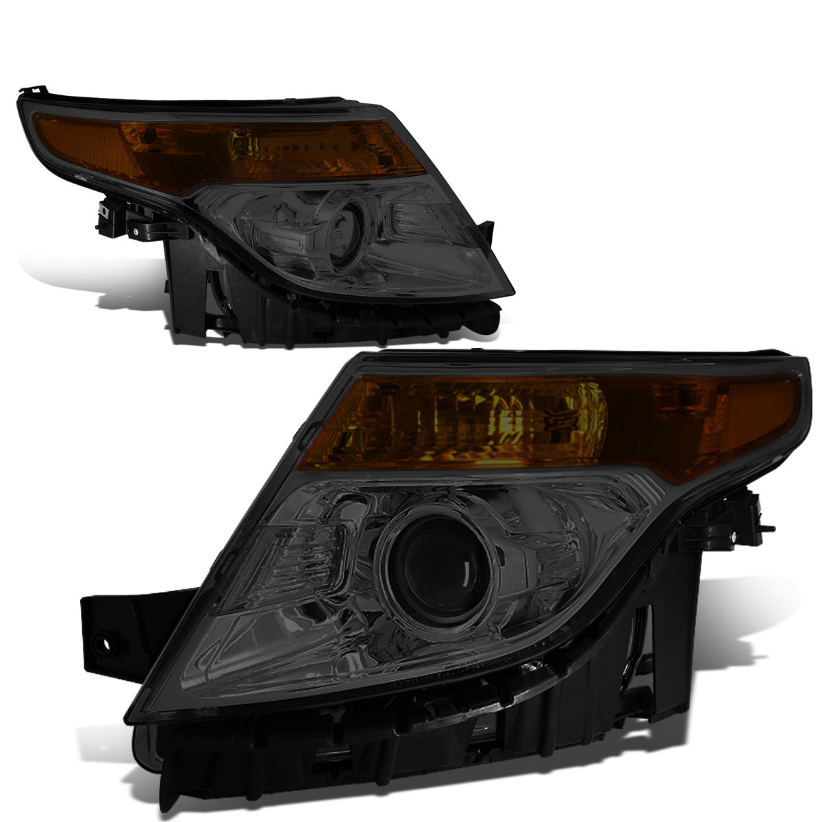 FAROS 11-15 FORD EXPLORER 4-DOOR - PROJECTOR - H7 LOW BEAM / HIGH BEAM - SMOKE HOUSING / AMBER CORNER