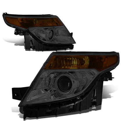 FAROS 11-15 FORD EXPLORER 4-DOOR - PROJECTOR - H7 LOW BEAM / HIGH BEAM - SMOKE HOUSING / AMBER CORNER