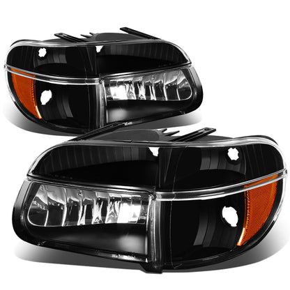 FAROS 95-01 FORD EXPLORER / 1997 MERCURY MOUNTAINEER 2/4-DOOR - 4PC - 9007 LOW BEAM / HIGH BEAM - BLACK HOUSING / AMBER CORNER