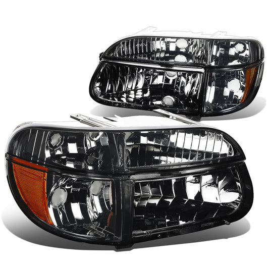 FAROS 95-01 FORD EXPLORER / 1997 MERCURY MOUNTAINEER 2/4-DOOR - 4PC - 9007 LOW BEAM / HIGH BEAM - SMOKE HOUSING / AMBER CORNER