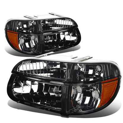 FAROS 95-01 FORD EXPLORER / 1997 MERCURY MOUNTAINEER 2/4-DOOR - 4PC - 9007 LOW BEAM / HIGH BEAM - SMOKE HOUSING / AMBER CORNER