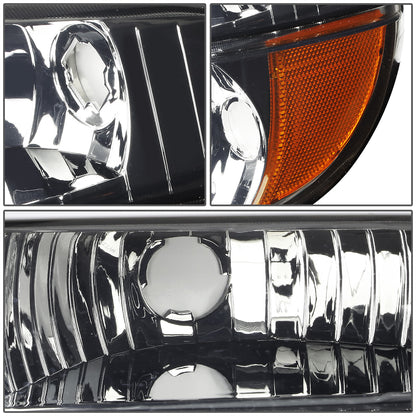 FAROS 95-01 FORD EXPLORER / 1997 MERCURY MOUNTAINEER 2/4-DOOR - 4PC - 9007 LOW BEAM / HIGH BEAM - SMOKE HOUSING / AMBER CORNER