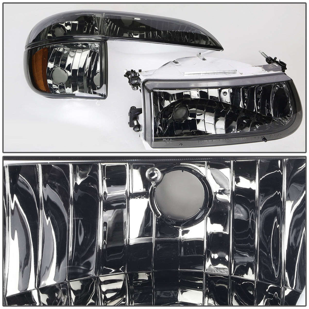 FAROS 95-01 FORD EXPLORER / 1997 MERCURY MOUNTAINEER 2/4-DOOR - 4PC - 9007 LOW BEAM / HIGH BEAM - SMOKE HOUSING / AMBER CORNER