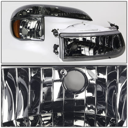 FAROS 95-01 FORD EXPLORER / 1997 MERCURY MOUNTAINEER 2/4-DOOR - 4PC - 9007 LOW BEAM / HIGH BEAM - SMOKE HOUSING / AMBER CORNER