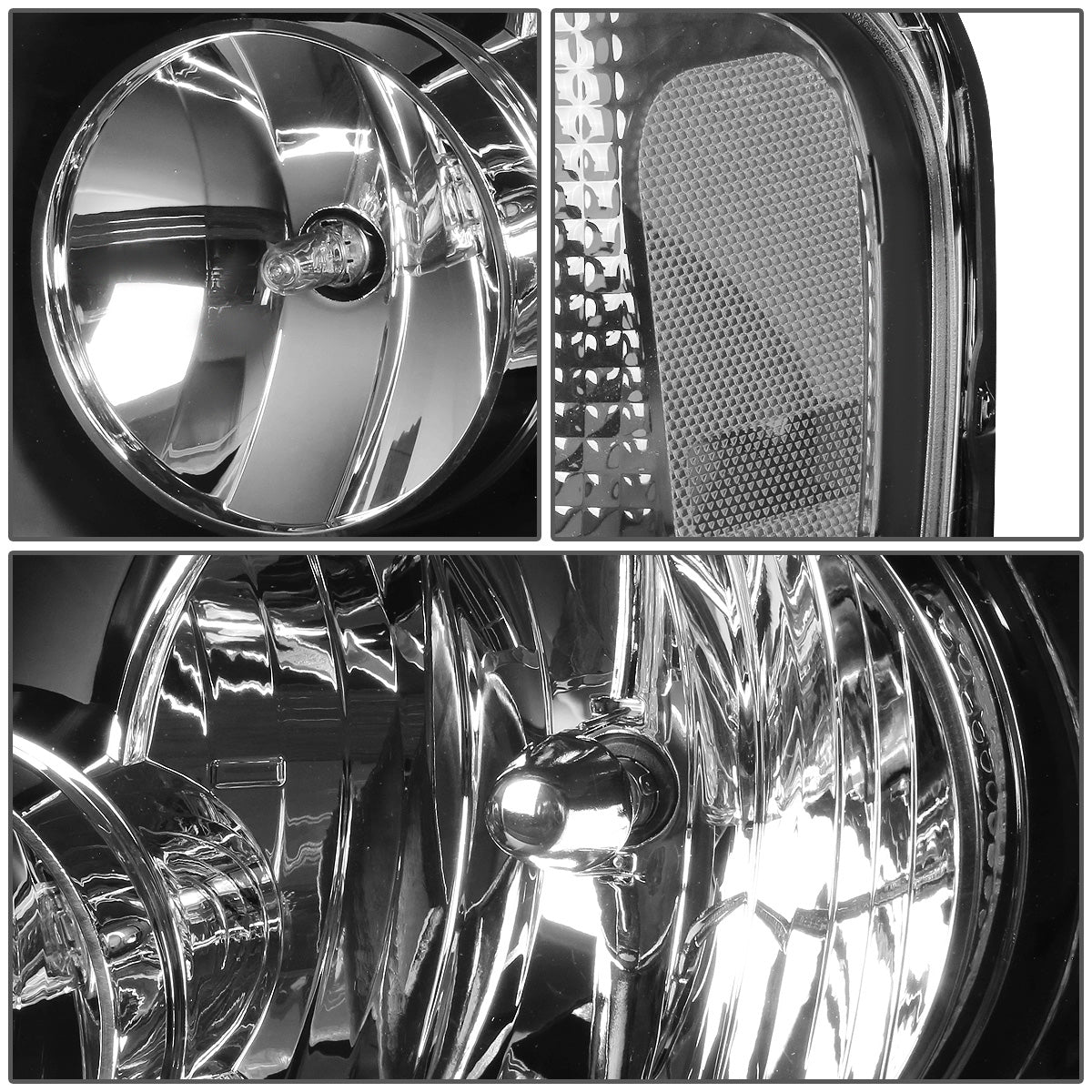 FAROS 03-06 FORD EXPEDITION 4-DOOR - 9006 LOW BEAM / 9005 HIGH BEAM - BLACK HOUSING / CLEAR CORNER