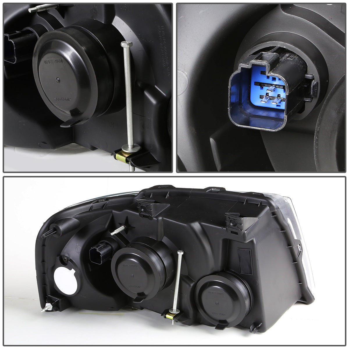 FAROS 03-06 FORD EXPEDITION 4-DOOR - 9006 LOW BEAM / 9005 HIGH BEAM - BLACK HOUSING / CLEAR CORNER