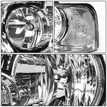 FAROS 03-06 FORD EXPEDITION 4-DOOR - 9006 LOW BEAM / 9005 HIGH BEAM - CHROME HOUSING / CLEAR CORNER