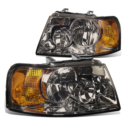 FAROS 03-06 FORD EXPEDITION 4-DOOR - 9006 LOW BEAM / 9005 HIGH BEAM - SMOKE HOUSING / AMBER CORNER