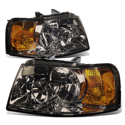 FAROS 03-06 FORD EXPEDITION 4-DOOR - 9006 LOW BEAM / 9005 HIGH BEAM - SMOKE HOUSING / AMBER CORNER