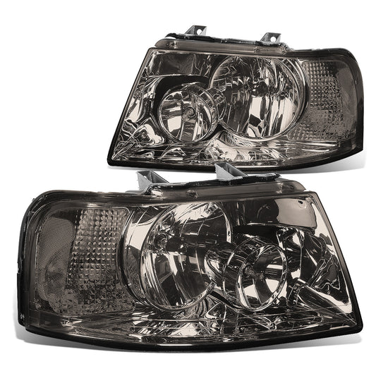 FAROS 03-06 FORD EXPEDITION 4-DOOR - 9006 LOW BEAM / 9005 HIGH BEAM - SMOKE HOUSING / CLEAR CORNER