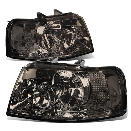 FAROS 03-06 FORD EXPEDITION 4-DOOR - 9006 LOW BEAM / 9005 HIGH BEAM - SMOKE HOUSING / CLEAR CORNER