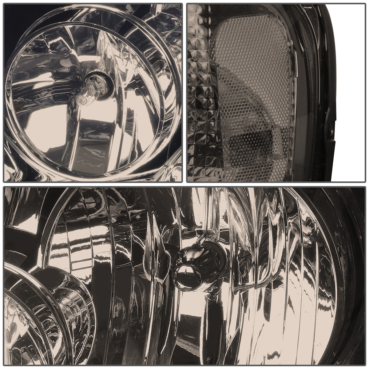 FAROS 03-06 FORD EXPEDITION 4-DOOR - 9006 LOW BEAM / 9005 HIGH BEAM - SMOKE HOUSING / CLEAR CORNER