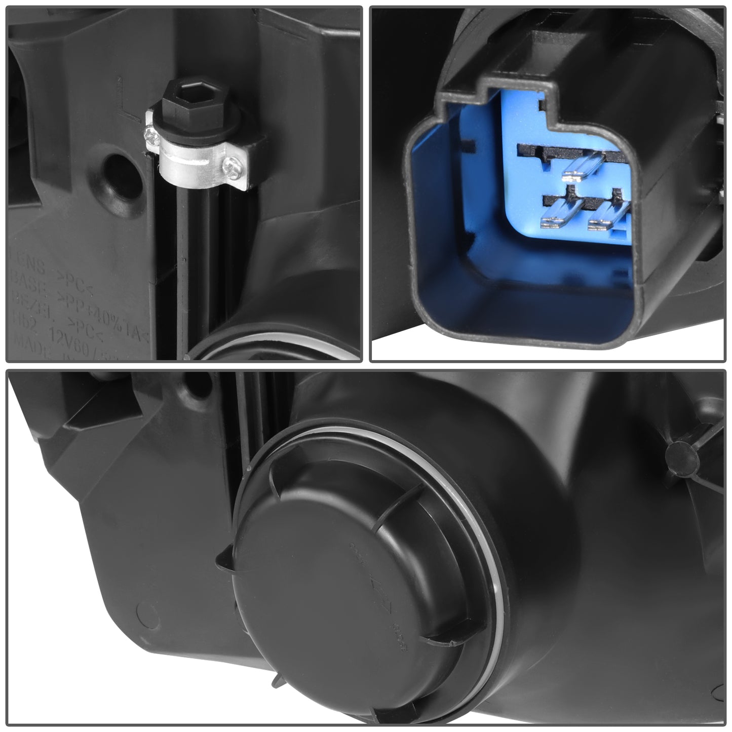 FAROS 03-04 FORD FOCUS -  OE STYLE - H13 HIGH/LOW BEAM - CHROME HOUSING / SMOKED LENS / CLEAR CORNER